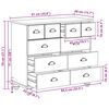 vidaXL Komoda ASKIM Biały 91 x 40 x 79 cm Lite drewno sosnowe