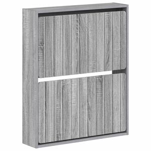 vidaXL Wisząca szafka na buty ZWOLLE 71 x 17 x 86 cm Szary Sonoma