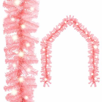 vidaXL Girlanda świąteczna z lampkami LED, 20 m, różowa