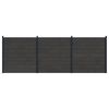 vidaXL Zestaw ogrodzeniowy 3 szt. 526 x 186 cm WPC i aluminium Czarny