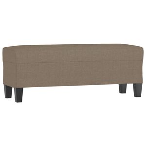 vidaXL Ławka, taupe, 100x35x41 cm, tapicerowana tkaniną