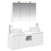 vidaXL Zestaw Szafek Łazienkowych 4 pcs Biały 100 x 14,5 x 70 cm