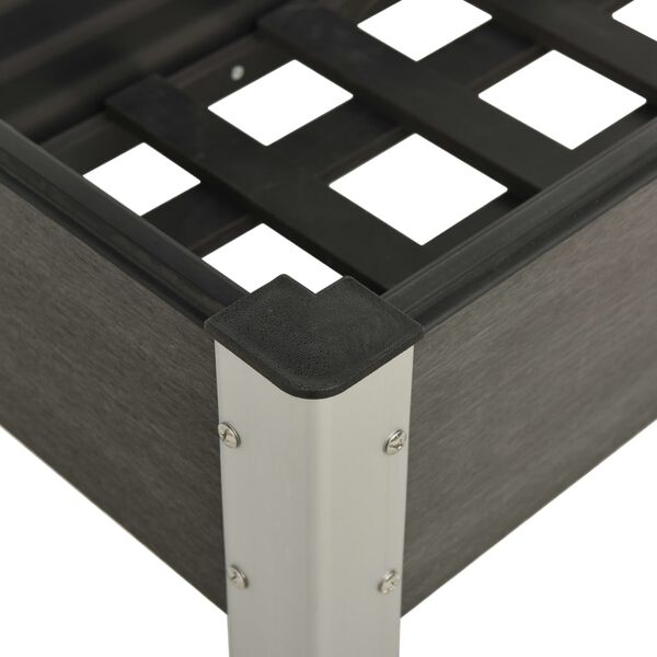 vidaXL Podwyższona donica ogrodowa, 75x40x75 cm, WPC, szara