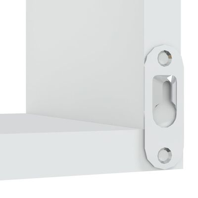 vidaXL Narożna półka ścienna, biała, 40x40x50 cm