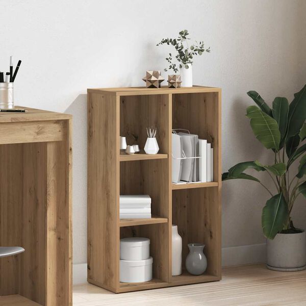 vidaXL Szafka na książki, dąb artisan, 50x25x80 cm