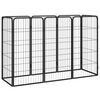 vidaXL Kojec dla psa, 8 paneli, czarny, 50x100 cm, stal