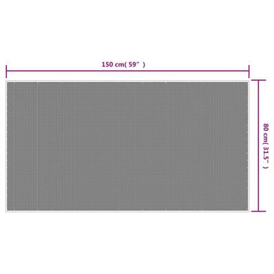 vidaXL Dywan zewnętrzny, brązowo-biały, 80x150 cm, dwustronny