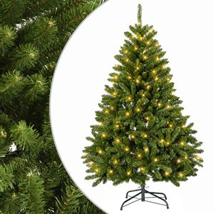vidaXL Sztuczna choinka z zawiasami 120 cm 150 LED Ciepła biel