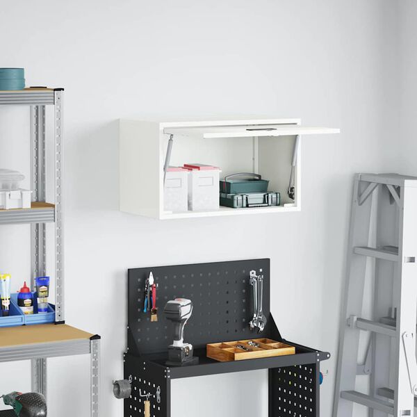 vidaXL Szafka ścienna do garażu Biały 60 x 33 x 35 cm