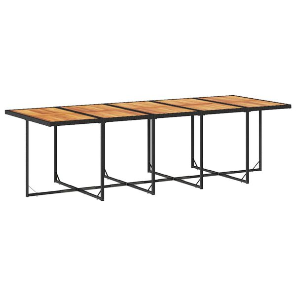 vidaXL 15-cz. zestaw mebli ogrodowych z poduszkami, czarny, rattan PE