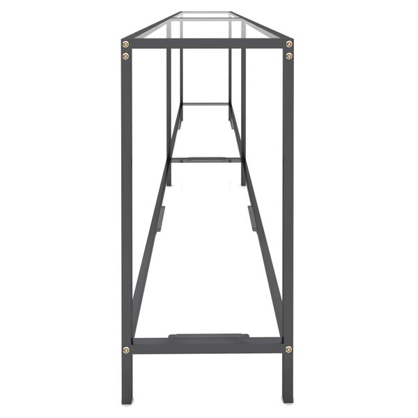 vidaXL Stolik konsolowy, przezroczysty, 220x35x75,5cm, szkło hartowane