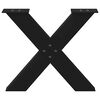 vidaXL Nogi do stolika kawowego w kształcie litery X 2 szt. Czarne 50x(42-43) cm Stal
