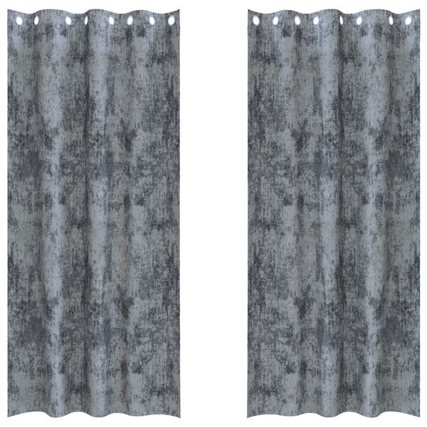 vidaXL Zasłony z weluru 2 pcs Srebrnoszary 260 x 140 cm Aksamit
