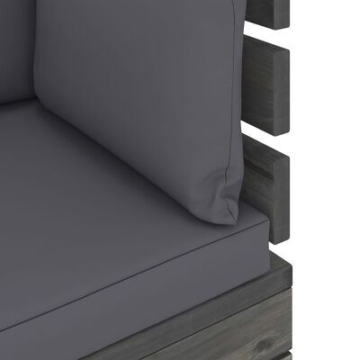 vidaXL 5-cz. zestaw wypoczynkowy z palet, z poduszkami, lita sosna