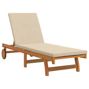 vidaXL Leżak Brązowy 199 x 63 x 85 cm Lite Drewno Akacji