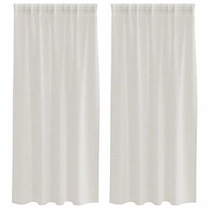 vidaXL Firany Voile z zasłonami 2 pcs Kremowy 175 x 140 cm Poliester