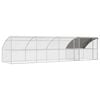 vidaXL Klatka dla kur 4 szt. Srebrny 800 x 200 x 200 cm Stal i PE