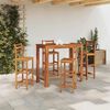 vidaXL Stolik barowy z litego drewna akacjowego, 120 x 60 x 105 cm
