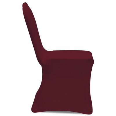 vidaXL Elastyczne pokrowce na krzesło bordowe 4 szt.