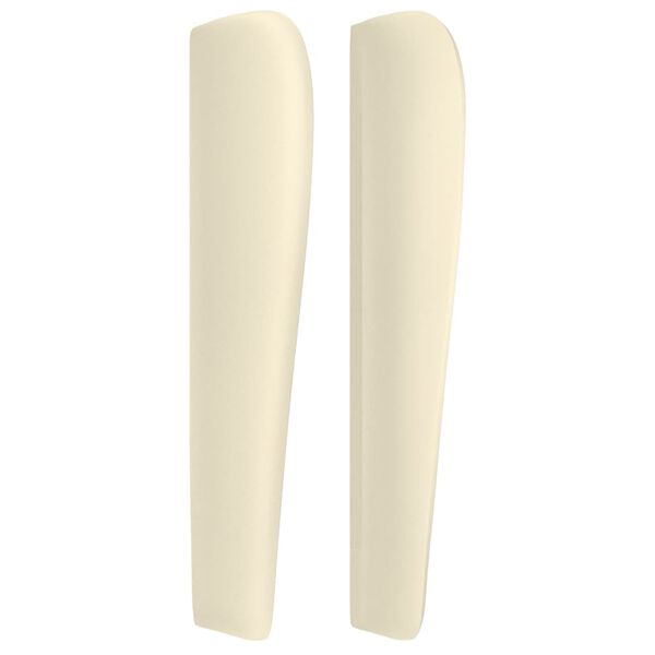 vidaXL Zagł&oacute;wek uszak, kremowy, 163x23x118/128 cm, sztuczna sk&oacute;ra