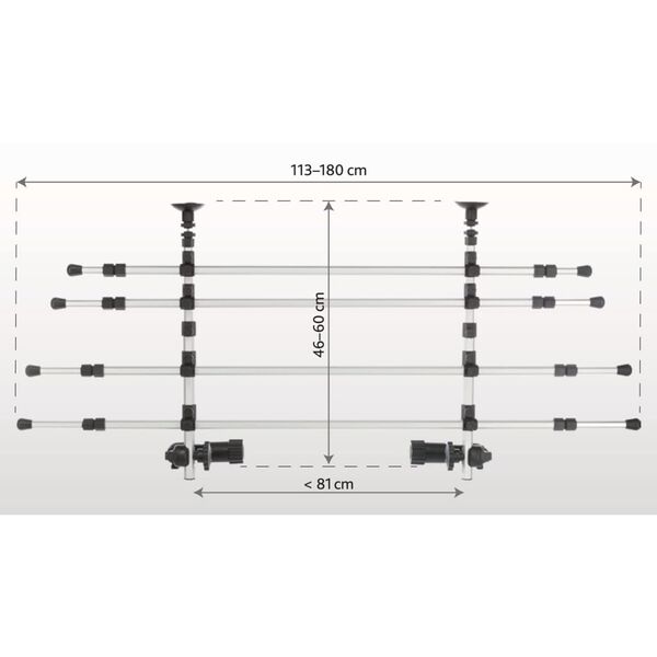 TRIXIE Barierka samochodowa dla psa, 105-172 cm, aluminium
