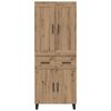 vidaXL Highboard z szufladą Dąb rzemieślniczy 69,5 x 34 x 180 cm