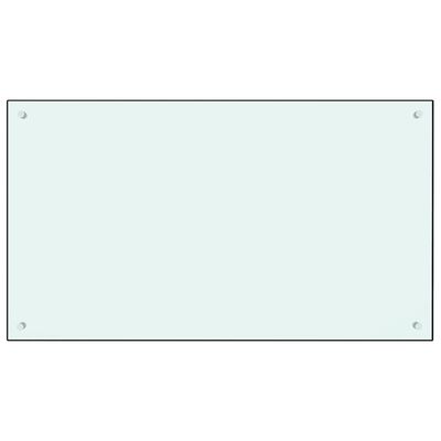 vidaXL Panel ochronny do kuchni, biały, 100x60 cm, szkło hartowane