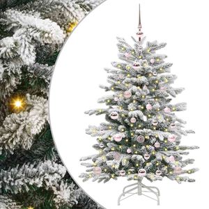 vidaXL Sztuczna choinka z zawiasami Biały 120 cm PE i PVC
