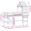 vidaXL Ł&oacute;żko na antresoli, z drabiną i dachem, 80x200 cm, sosna