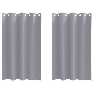 vidaXL Firany blackout z k&oacute;łkami 2 pcs Jasnoszary 175 x 140 cm