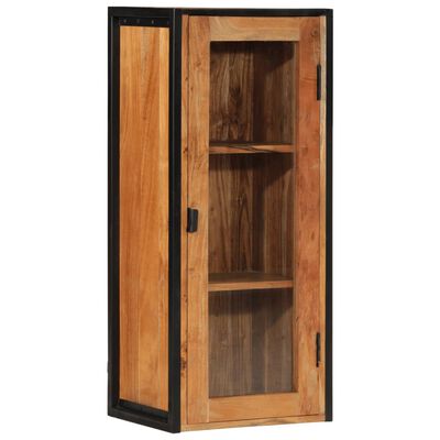 vidaXL Ścienna szafka łazienkowa, 40x30x90cm, drewno akacjowe i żelazo