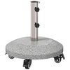 vidaXL Podstawa parasola Granite z k&oacute;łkami do słupka 4-5 cm 27.2 kg