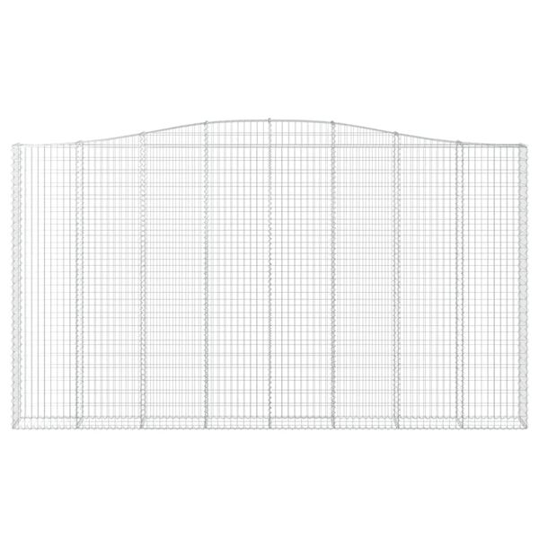 vidaXL Kosze gabionowe, 2 szt, 400x30x220/240 cm, galwanizowane żelazo