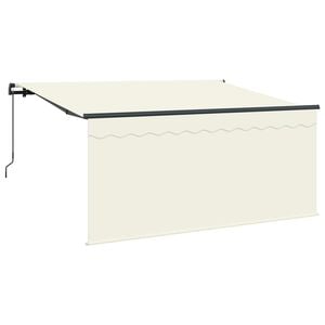 vidaXL Markiza wysuwana Kremowy 300 x 200 cm Poliester i aluminium