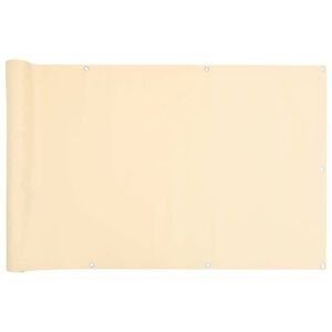 vidaXL Osłona balkonowa, kremowa, 300x120 cm, PVC