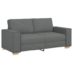 vidaXL Sofa 2-osobowa Ciemnoszara 180x78x84 cm Tkanina