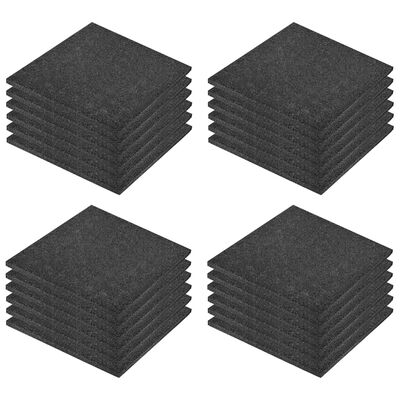 vidaXL Gumowe płyty, 24 szt., 50 x 50 x 3 cm, czarne