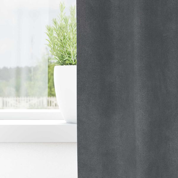 vidaXL Zasłony zaciemniające 2 pcs Jasnoszary 140 x 260 cm Aksamit