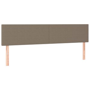 vidaXL Zagł&oacute;wki do ł&oacute;żka, 2 szt., taupe, 100x5x78/88 cm, tkanina
