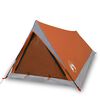 vidaXL Namiot turystyczny, 2-os., szaro-pomarańczowy, wodoszczelny