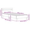 vidaXL Ramka ł&oacute;żka Stare drewno 98,5 x 200 cm Materiał drewnopochodny