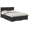 vidaXL Ramka ł&oacute;żka Czarny 140 x 190 cm Materiał drewnopochodny