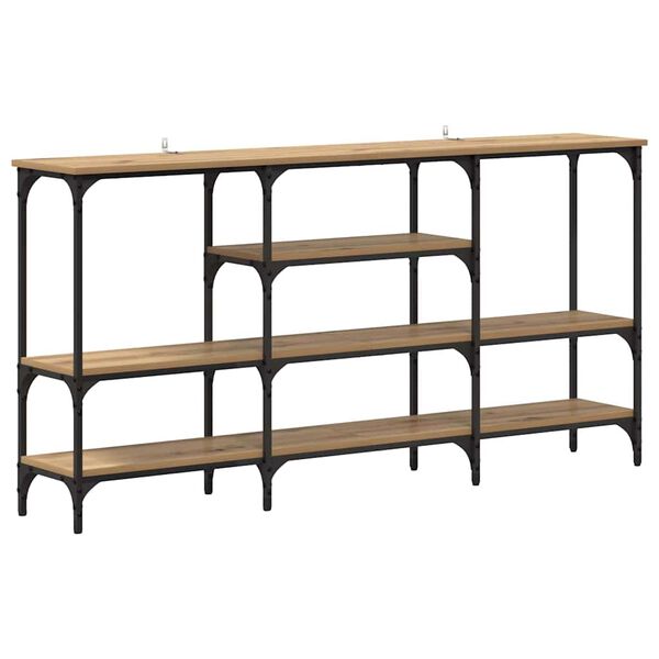 vidaXL Konsola dąb artisan 160 x 29 x 80 cm Materiał drewnopochodny