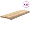 vidaXL Stopnie schodowe, 20 szt. surowe 80x25x2cm lite drewno dębowe