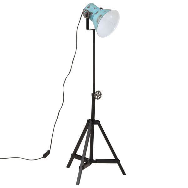 vidaXL Lampa stojąca, 25 W, postarzany niebieski, 35x35x65/95 cm, E27
