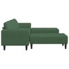 vidaXL Sofa Ciemna zieleń 250 x 188 x 76 cm Tkanina sztruksowa