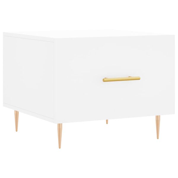 vidaXL Stolik kawowy, biały, 50x50x40 cm, materiał drewnopochodny