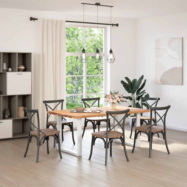 vidaXL Nogi do stołu jadalnego w kształcie litery U 2 szt. Białe 80x(72-73) cm Stal