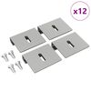 vidaXL Uchwyt do lustra 12 pcs Nikiel 35 x 30 x 8,3 mm Stal