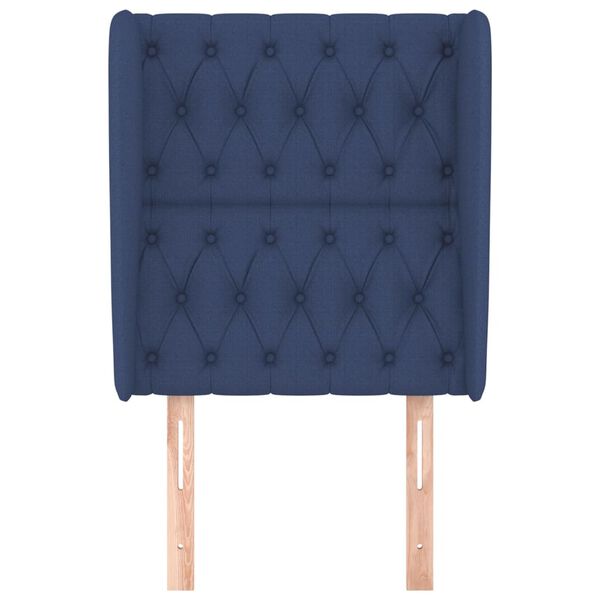 vidaXL Zagłówek uszak, niebieski, 83x23x118/128 cm, tkanina